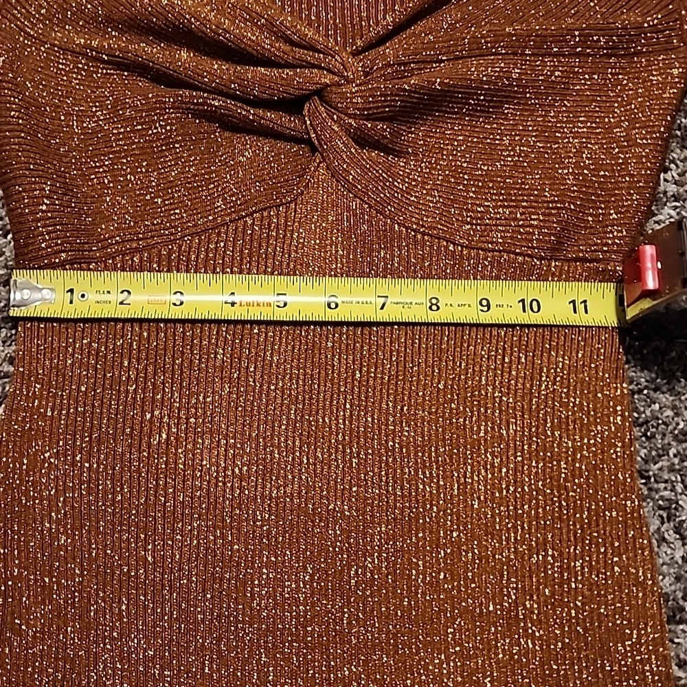 NWT Shimmering Gold Dress - Picture 4 of 5